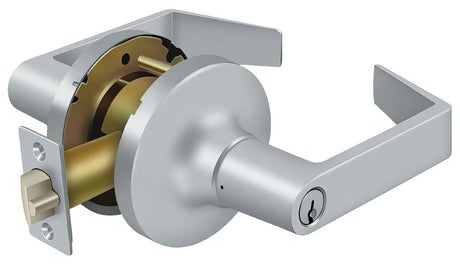 Deltana CL504FLC-26D brushed chrome storeroom door lever