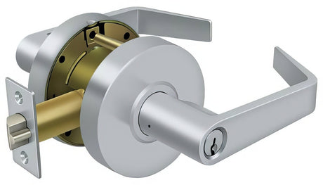 Deltana CL509EVC-26D Claredon, Commercial classroom classroom door lever in satin chrome, additional view