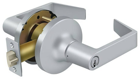 Deltana CL509FLC-26D Claredon, Commercial classroom classroom door lever in satin chrome, additional view