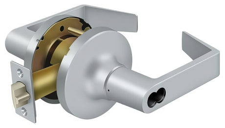 Deltana CL509FRCNC-26D Claredon, Commercial classroom classroom door lever in satin chrome, additional view