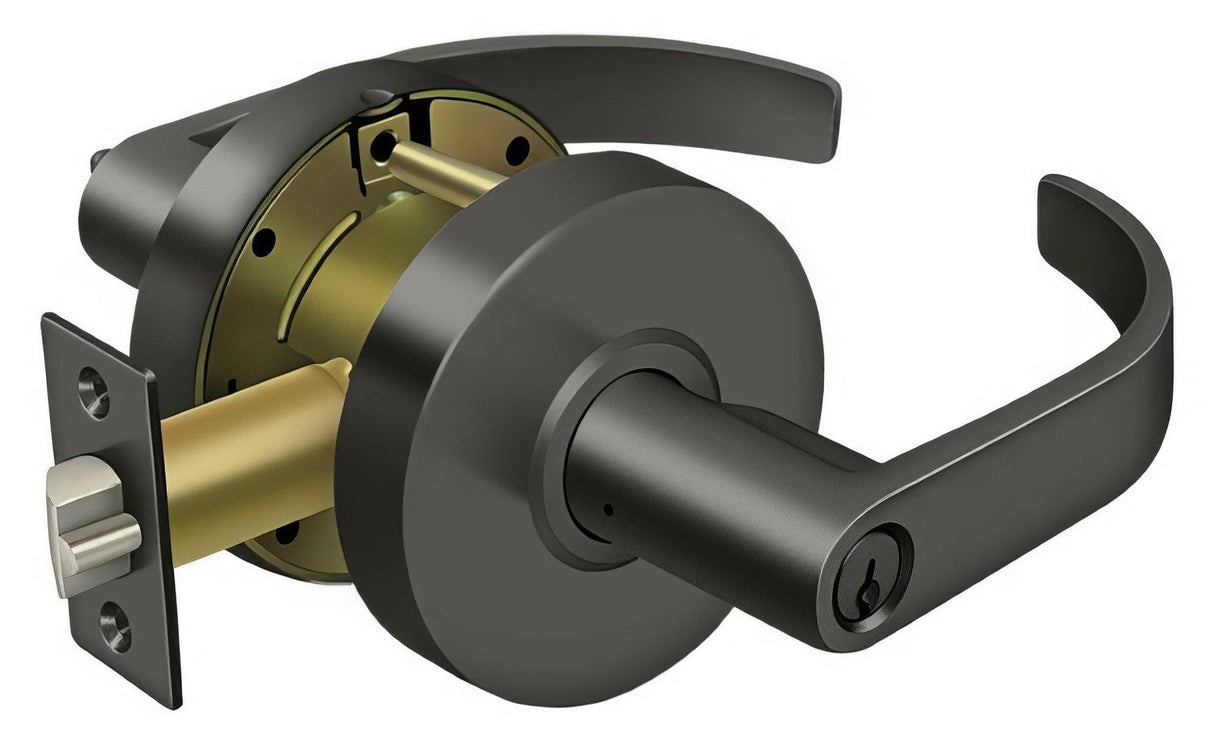 Deltana CL600EVC-10B oil rubbed bronze keyed entry door lever