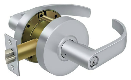 Deltana CL600EVC-26D Commercial keyed entry keyed entry door lever in satin chrome, additional view