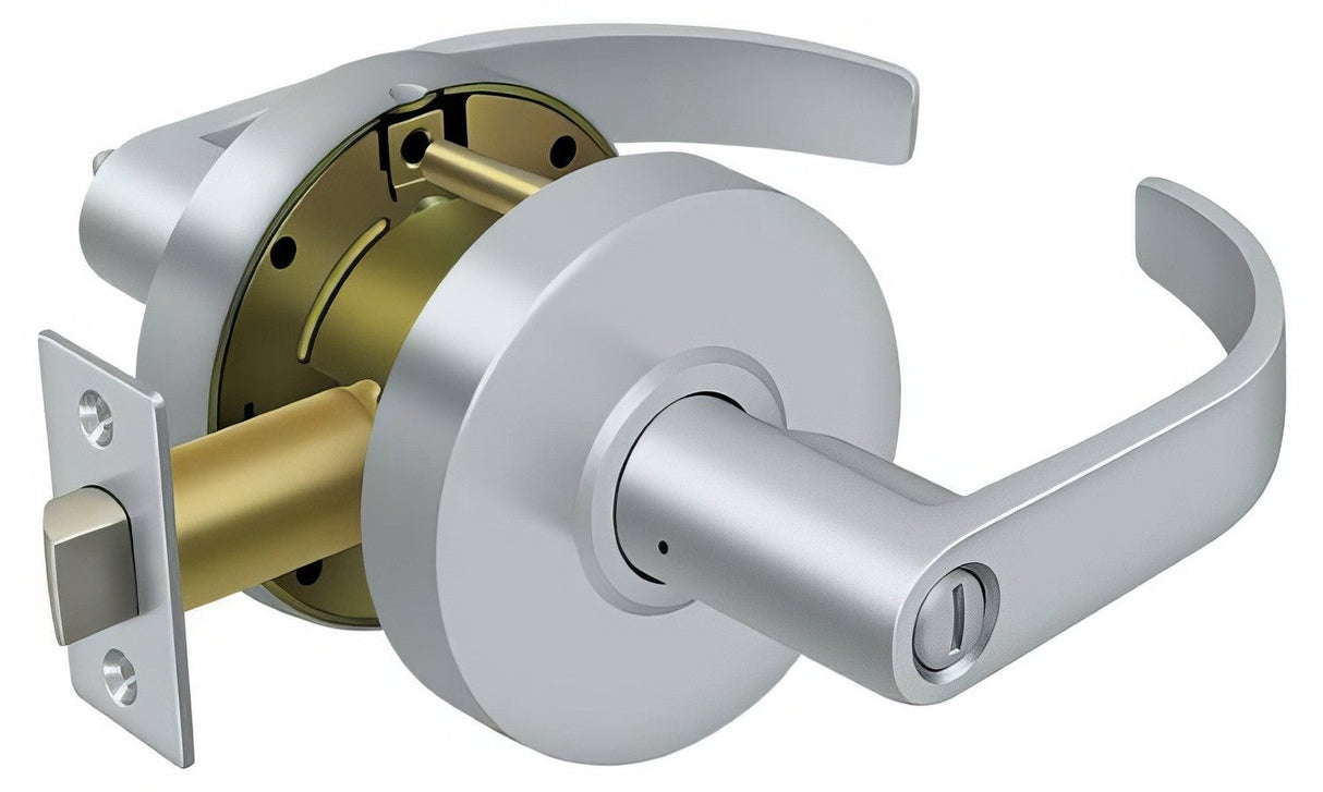 Deltana CL602EVC-26D brushed chrome privacy door lever