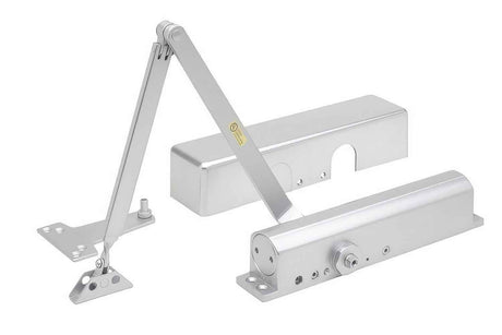 Copper Creek CL8600BF-AL door closer in polished brass, additional view