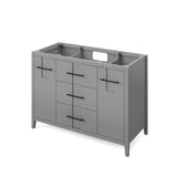 Jeffrey Alexander Katara 48" Grey Single Sink Bathroom Vanity with Black Granite Top - 8 in. Widespread Faucet Top product image 2
