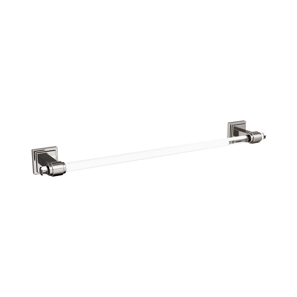 Amerock BH36063CG10 Glacio Clear/Brushed Nickel 18 inch (457mm) Towel Bar