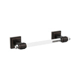 Amerock BH36065CORB Glacio Clear/Oil-Rubbed Bronze 8 inch (203mm) Towel Bar