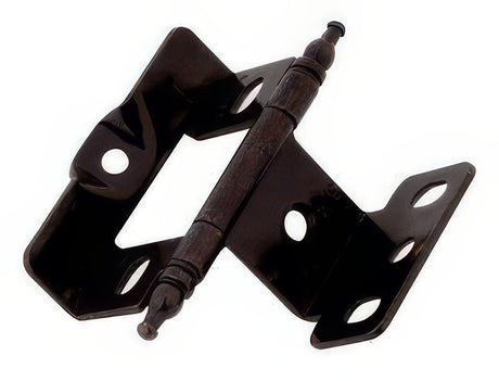 Amerock CM3175TMAE Functional Hardware cabinet hinge in satin stainless, front view