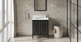 Jeffrey Alexander Percival 30" Black Single Sink Bathroom Vanity with White Quartz Top - 8 in. Widespread Faucet Top - VKITPER30BKWQR product image 6