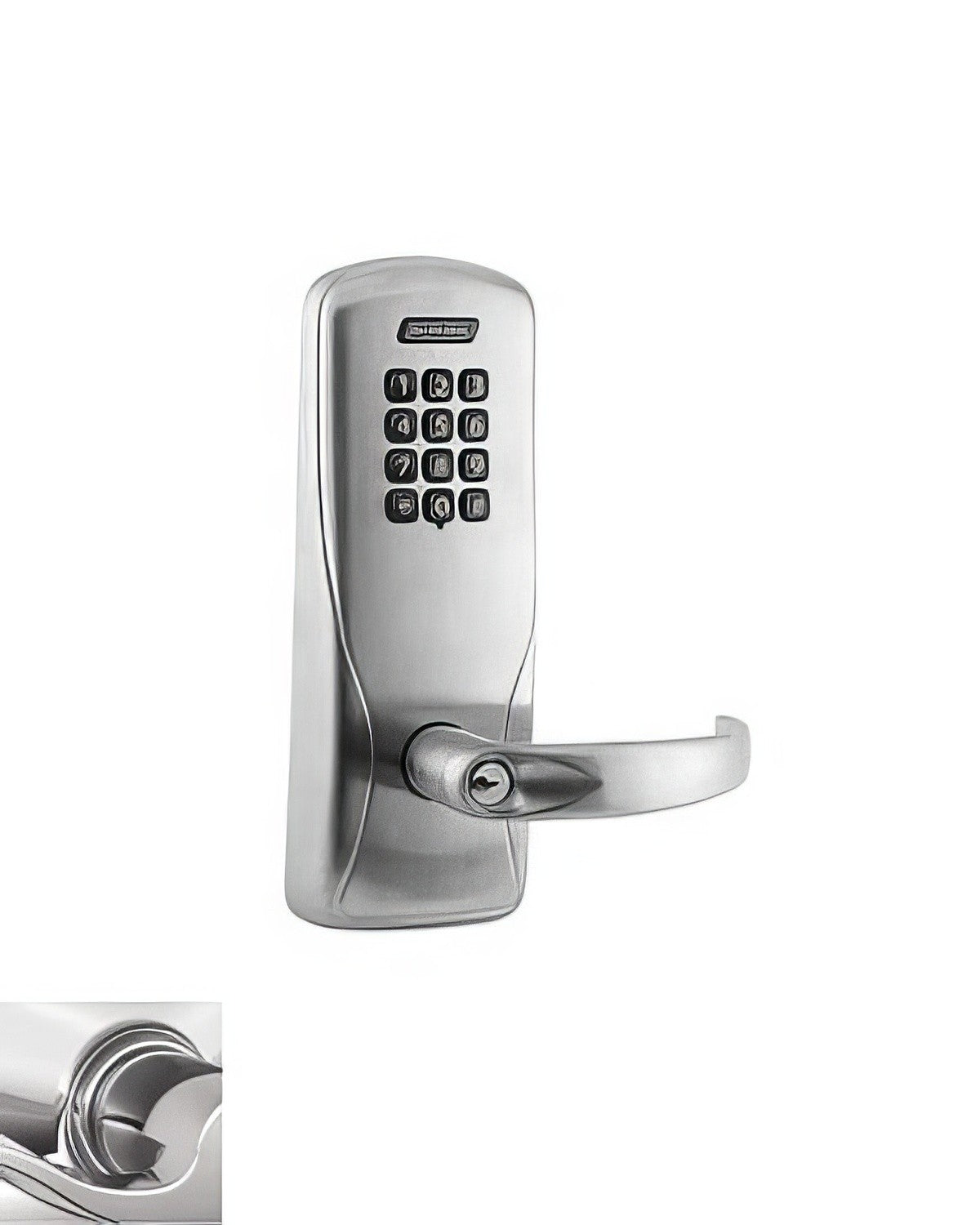 Schlage CO100CY70KPSPA625 polished chrome keypad entry door lever