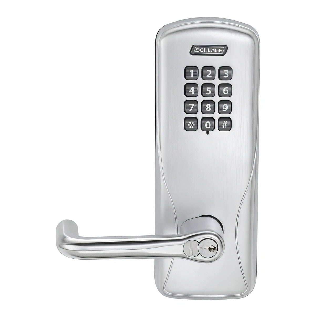 Schlage CO100CY70KPTLR619 CO-Series, Tubular keypad entry keypad entry door lever, additional view