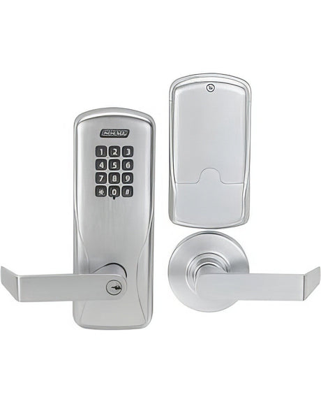 Schlage CO100MS70KPRHO626 satin chrome keypad entry door lever