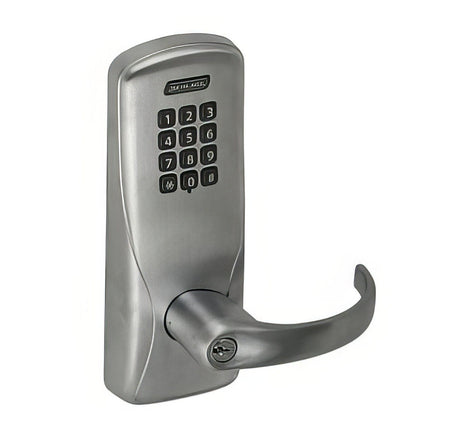 Schlage CO100MS70KPSPA626 satin chrome keypad entry door lever