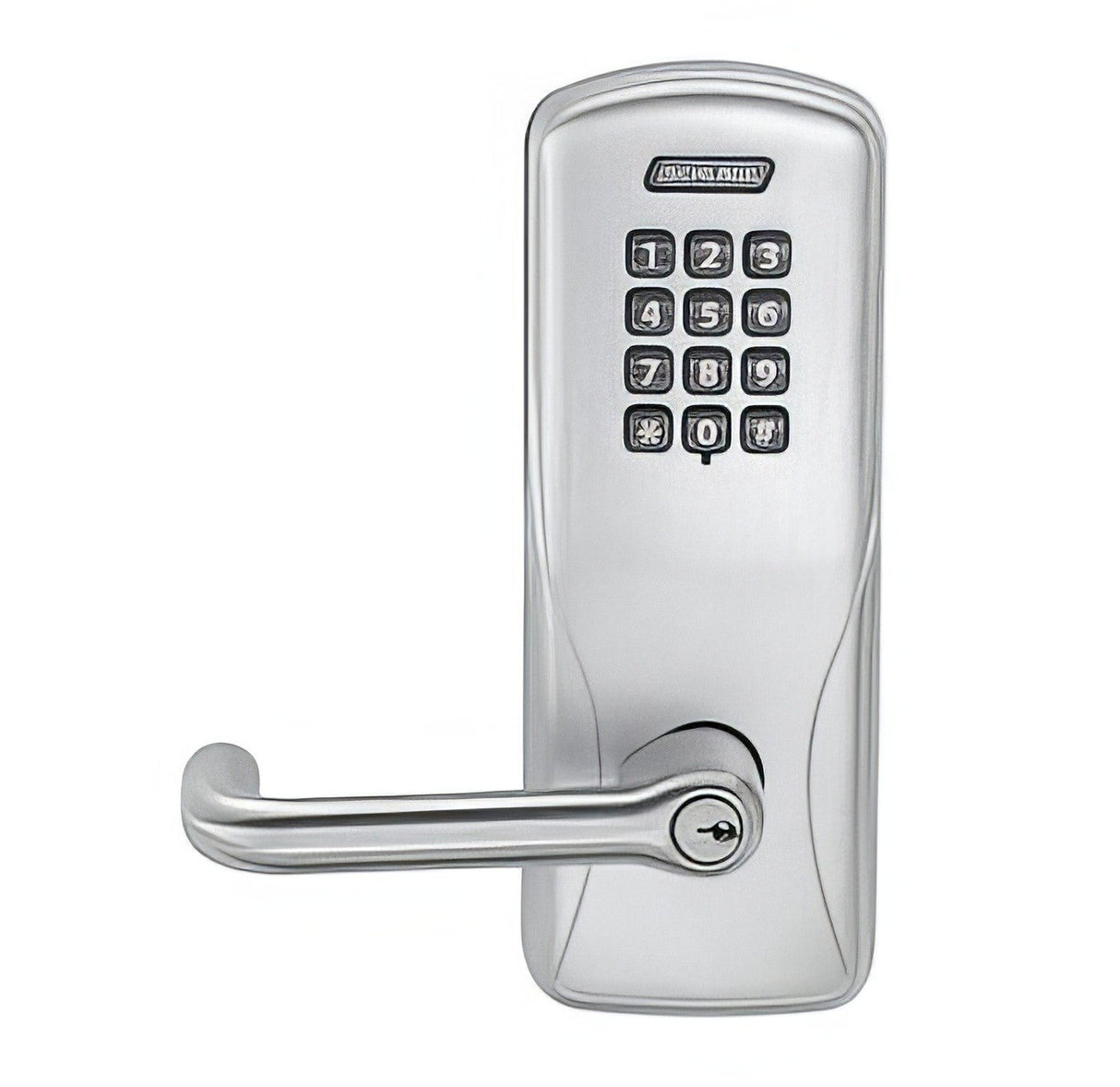Schlage CO100MS70KPTLR626 satin chrome keypad entry door lever