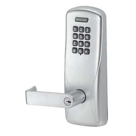 Schlage CO200CY70KPRHO626J CO-Series, Rhodes keypad entry keypad entry door lever, front view