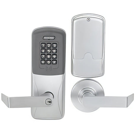 Schlage CO200MS70PRKRHO626 satin chrome keypad entry door lever
