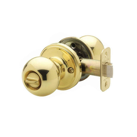 Copper Creek BK2030PB BK2030 Ball Style Privacy Door Knob Polished Brass