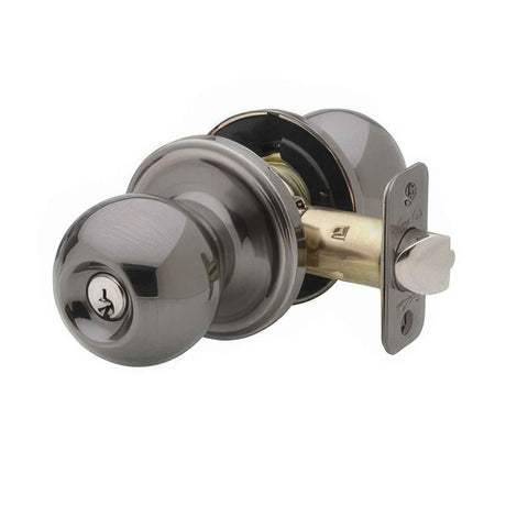 Copper Creek BK2040AN BK2040 Ball Style Keyed Entry Door Knob Antique Nickel