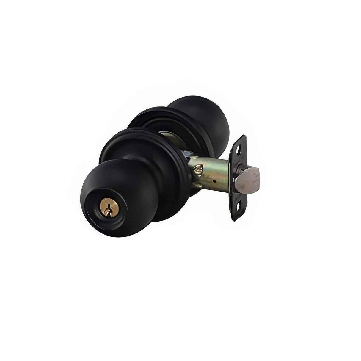 Copper Creek BK2040BC BK2040 Ball Style Keyed Entry Door Knob Black