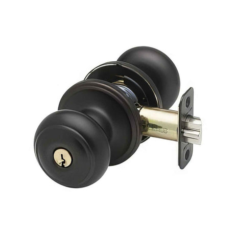 Copper Creek CK2040TB CK2040 Colonial Style Keyed Entry Door Knob Tuscan Bronze