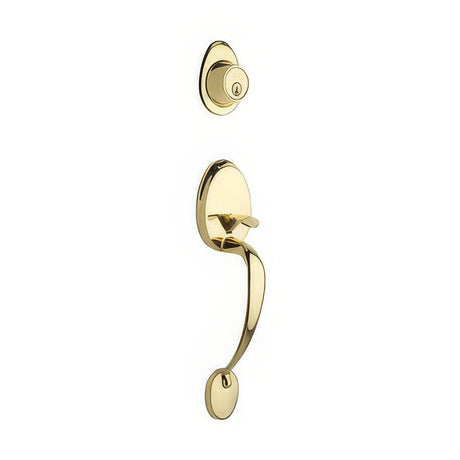 Copper Creek CZ2610PB CZ2610 Colonial Single Cylinder Handleset Polished Brass