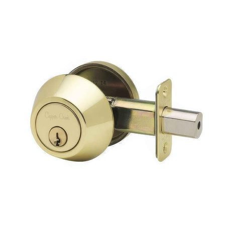 Copper Creek DB2410PB DB2410 Single Cylinder Deadbolt Polished Brass