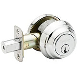 Copper Creek DBFR5410PS DBFR5410 Keyed Entry Single Cylinder Deadbolt with Interior Thumbturn Polished Stainless
