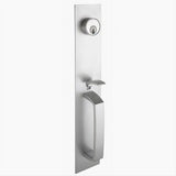Copper Creek ED-ESCTHM-AL Thumb Piece Escutcheon with Keyed Mortise Cylinder Satin Stainless