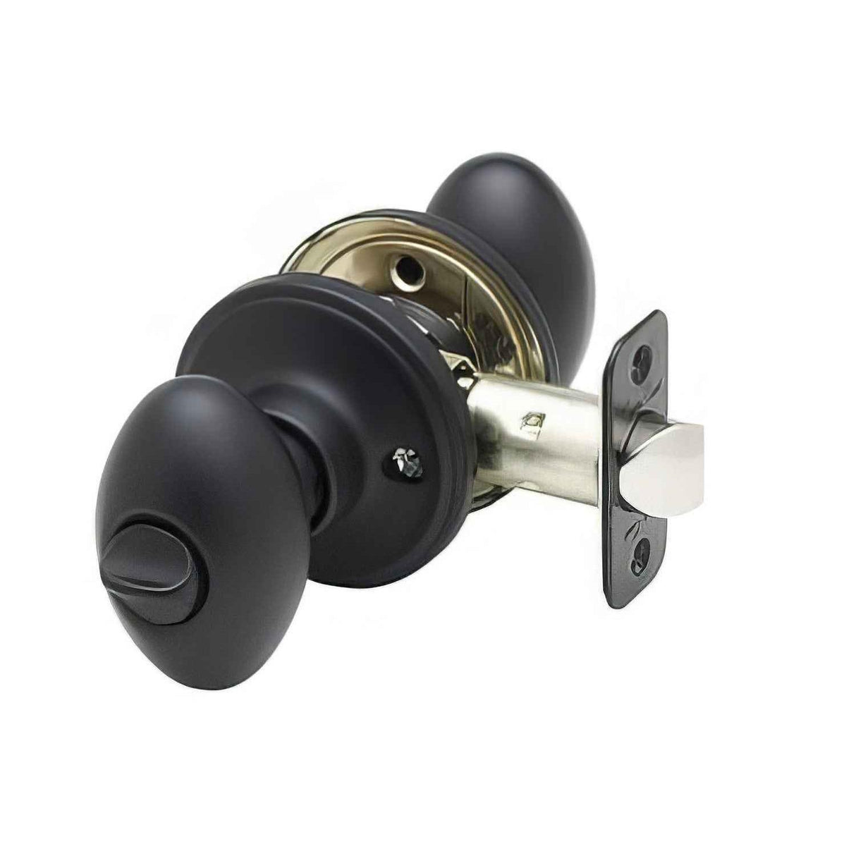 Copper Creek EK2030BC EK2030 Egg Style Privacy Door Knob Black