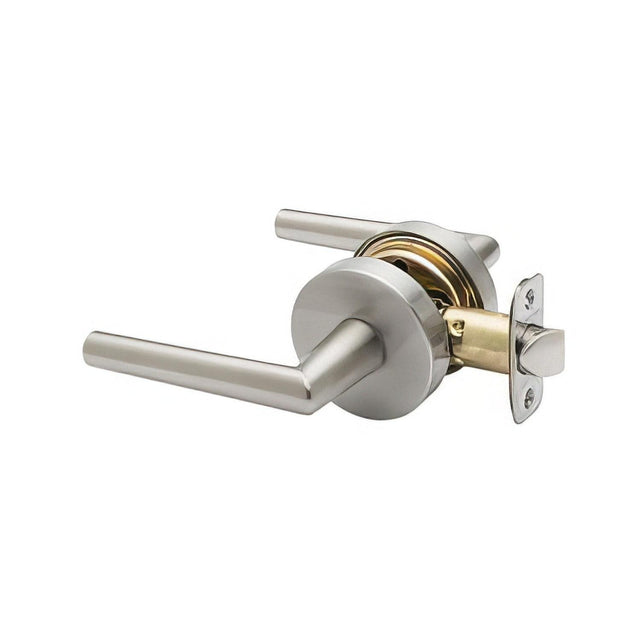 Copper Creek ML2231SS ML2231 Modern Push Button Privacy Door Lever Satin Stainless
