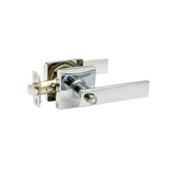 Copper Creek RL2231PS RL2231 Remi Privacy Door Lever Set with Square Rose Polished Stainless