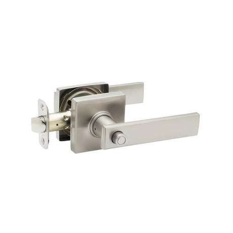 Copper Creek RL2231SS RL2231 Remi Privacy Door Lever Set with Square Rose Satin Stainless
