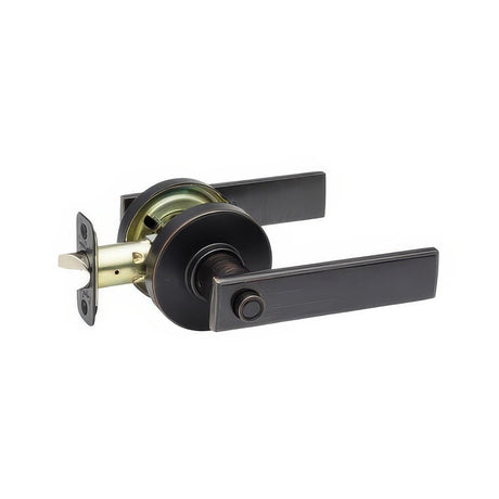 Copper Creek RL2231TB-RND RL2231-RND Remi Privacy Door Lever Set with Round Rose Tuscan Bronze