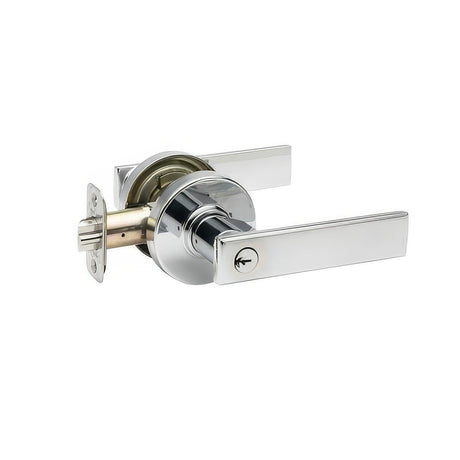 Copper Creek RL2240PS-RND RL2240-RND Remi Single Cylinder Keyed Entry Door Lever Polished Stainless