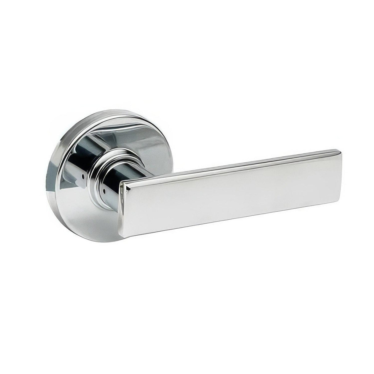 Copper Creek RL2290PS-RND RL2290-RND Remi Single Dummy Door Lever with Round Rose Polished Stainless