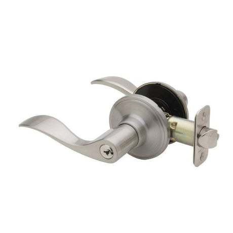 Copper Creek WL2240SS WL2240 Waverlie Keyed Entry Door Lever Satin Stainless