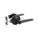 Copper Creek ZL2231BC ZL2231 Zane Privacy Door Lever Set with Push Button Black