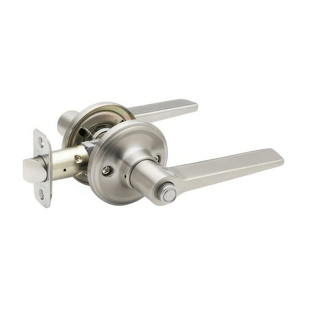 Copper Creek ZL2231SS ZL2231 Zane Privacy Door Lever Set with Push Button Satin Stainless