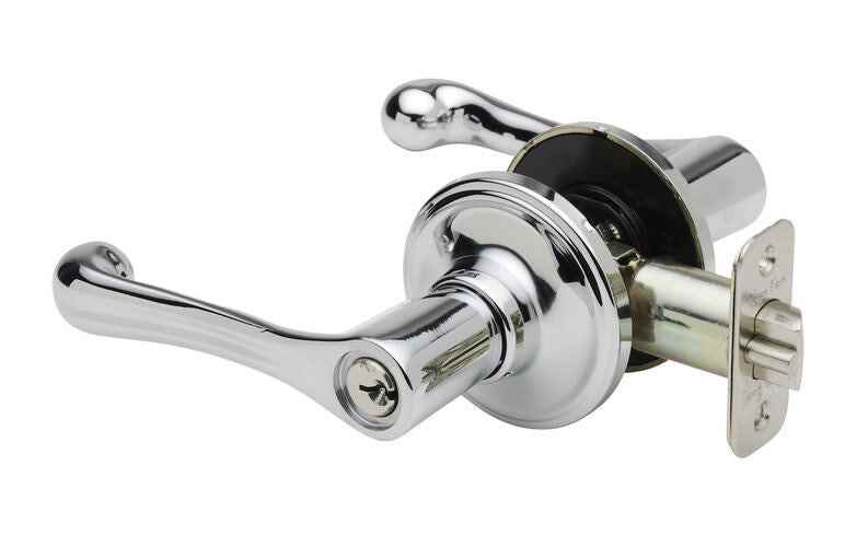 Copper Creek BL2240PB polished brass keyed entry door lever