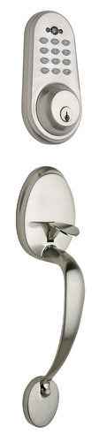 Copper Creek CZE2630LFPB polished brass keyless entry electronic handleset