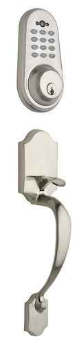 Copper Creek HZE2630LFPB polished brass keyless entry electronic handleset