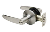 Copper Creek JL2240PS polished stainless keyed entry door lever