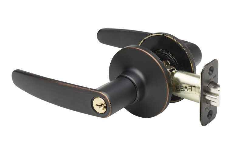 Copper Creek JL2240SS satin stainless keyed entry door lever