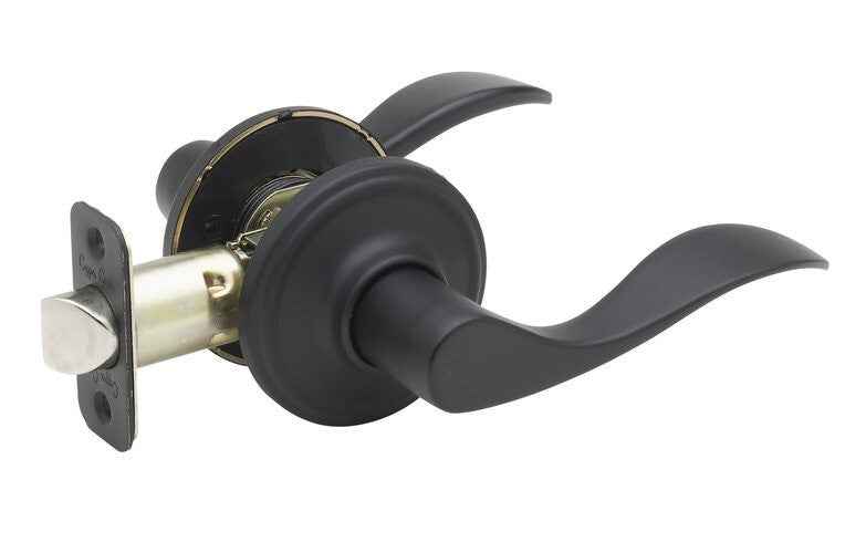 Copper Creek WL2220RHBC black passage door lever