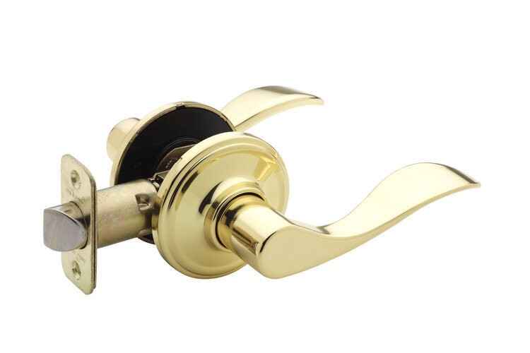 Copper Creek WL2220RHPB polished brass passage door lever