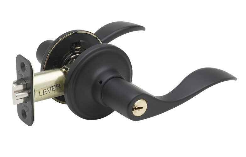 Copper Creek WL2240RHBC black keyed entry door lever