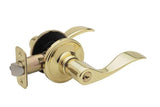 Copper Creek WL2240RHPB polished brass keyed entry door lever