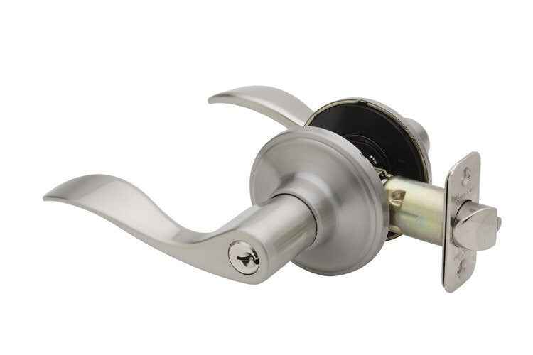 Copper Creek WL2240LHSS satin stainless keyed entry door lever