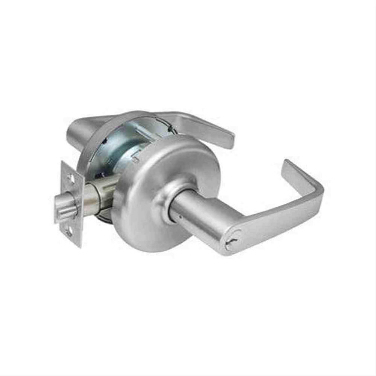 Corbin Russwin CL3857NZD626LC Newport Lever and D Rose Single Cylinder Storeroom Grade 2 Lever Lock Satin Chrome