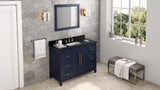 Jeffrey Alexander Cade 48" Hale Blue Single Sink Bathroom Vanity with Black Granite Top - 8 in. Widespread Faucet Top product image 7